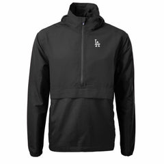 Los Angeles Dodgers Cutter & Buck Charter Eco Recycled Half-Zip Anorak Jacket Black