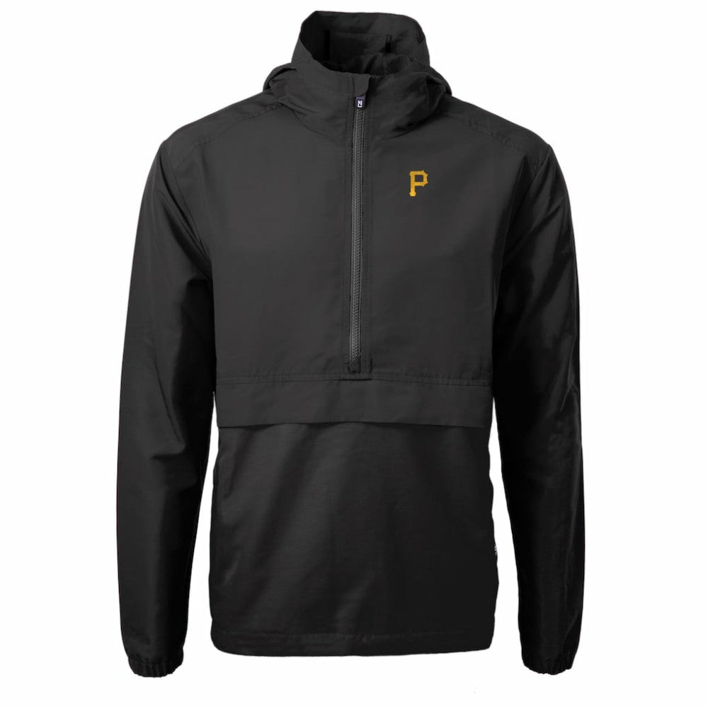 Pittsburgh Pirates Cutter & Buck Charter Eco Recycled Half-Zip Anorak Jacket Black