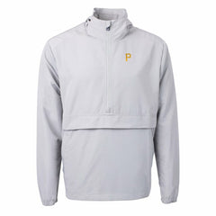 Pittsburgh Pirates Cutter & Buck Charter Eco Recycled Half-Zip Anorak Jacket Gray