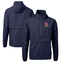 St. Louis Cardinals Cutter & Buck Charter Eco Recycled Half-Zip Anorak Jacket Navy