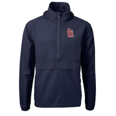 St. Louis Cardinals Cutter & Buck Charter Eco Recycled Half-Zip Anorak Jacket Navy