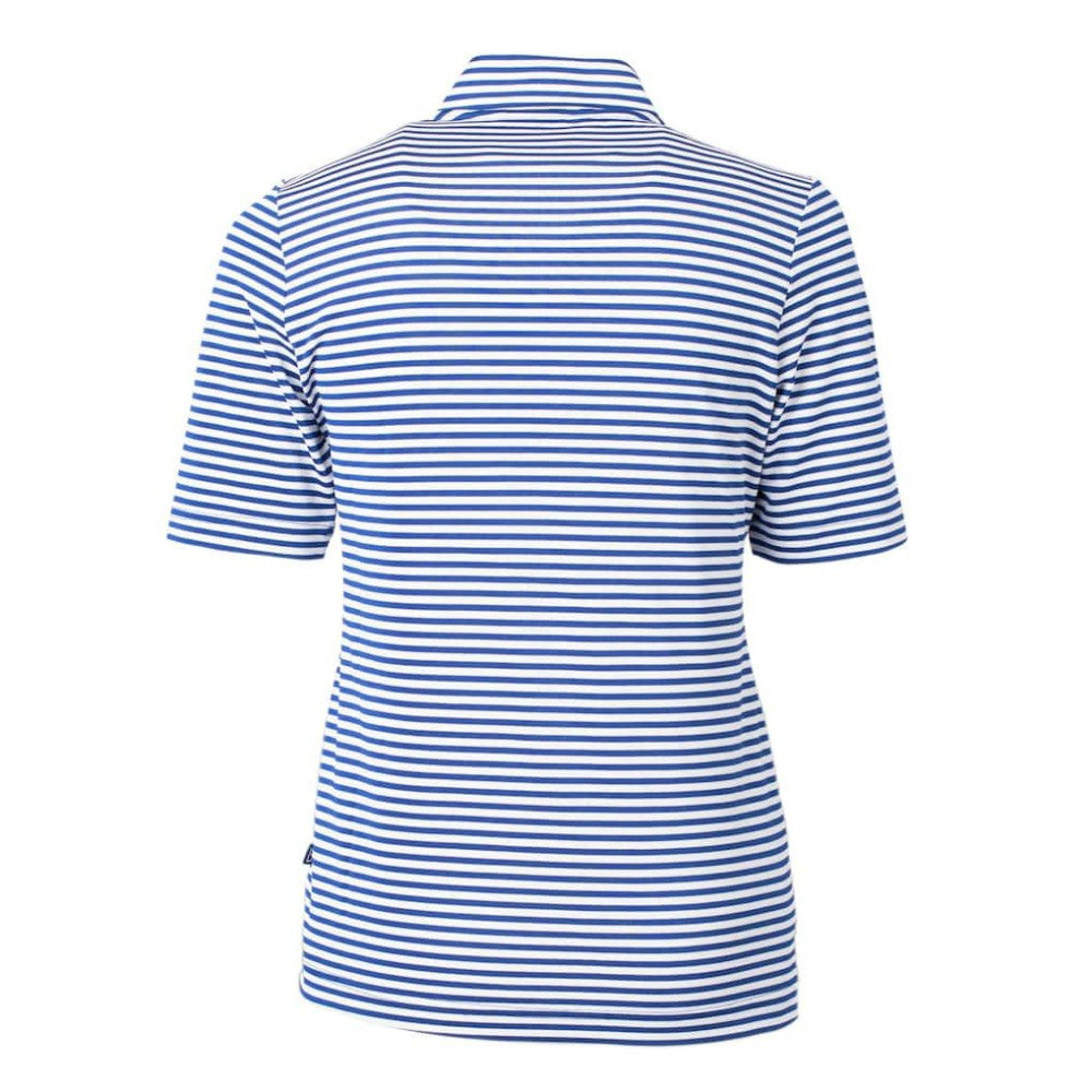 Philadelphia Phillies Cutter & Buck Women's Virtue Eco Pique Stripe Top Blue