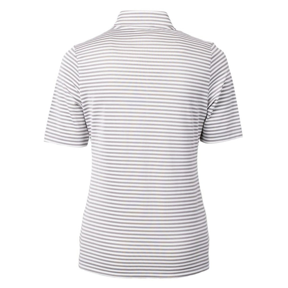 San Francisco Giants Cutter & Buck Women's Virtue Eco Pique Stripe Top Gray