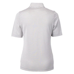 San Francisco Giants Cutter & Buck Women's Virtue Eco Pique Stripe Top Gray