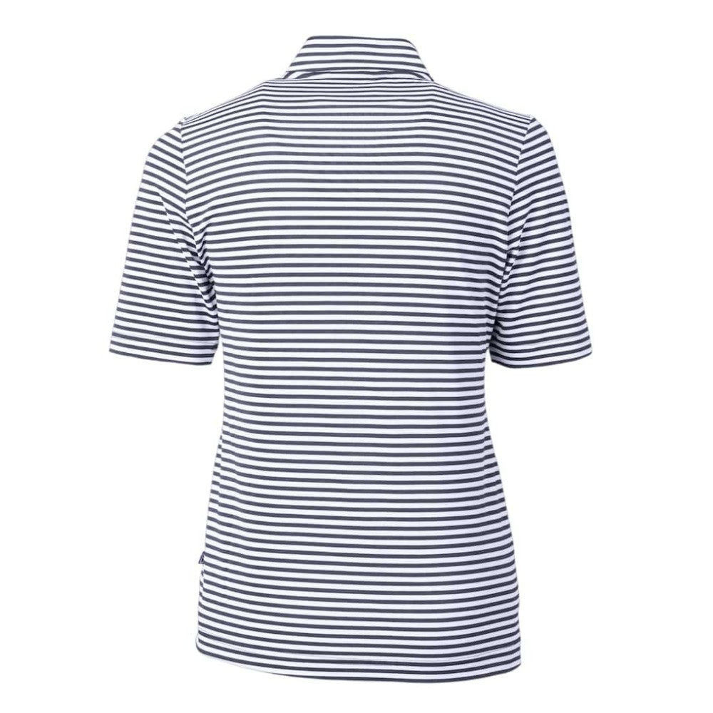 St. Louis Cardinals Cutter & Buck Women's Virtue Eco Pique Stripe Top Navy
