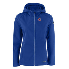 Chicago Cubs Cutter & Buck Women's Evoke Eco Softshell Recycled Full-Zip Jacket Royal