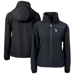Los Angeles Dodgers Cutter & Buck Women's Charter Eco Recycled Full-Zip Jacket Black