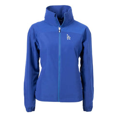 Los Angeles Dodgers Cutter & Buck Women's Charter Eco Recycled Full-Zip Jacket Blue