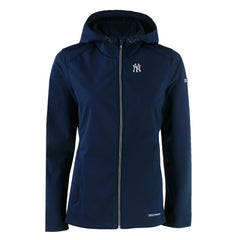 New York Yankees Cutter & Buck Women's Evoke Eco Softshell Recycled Full-Zip Jacket Navy