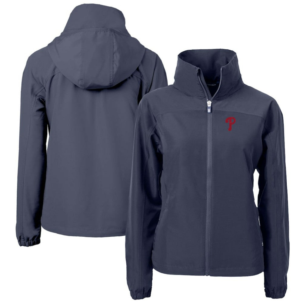 Philadelphia Phillies Cutter & Buck Women's Charter Eco Recycled Full-Zip Jacket Navy