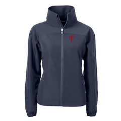 Philadelphia Phillies Cutter & Buck Women's Charter Eco Recycled Full-Zip Jacket Navy