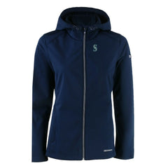 Seattle Mariners Cutter & Buck Women's Evoke Eco Softshell Recycled Full-Zip Jacket Navy