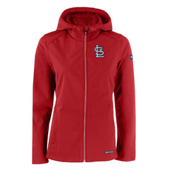 St. Louis Cardinals Cutter & Buck Women's Evoke Eco Softshell Recycled Full-Zip Jacket Red
