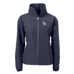 Tampa Bay Rays Cutter & Buck Women's Charter Eco Recycled Full-Zip Jacket Navy