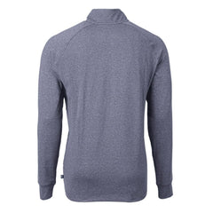 Minnesota Twins Cutter & Buck Big & Tall Adapt Eco Knit Stretch Recycled Quarter-Zip Pullover Top Heather Navy