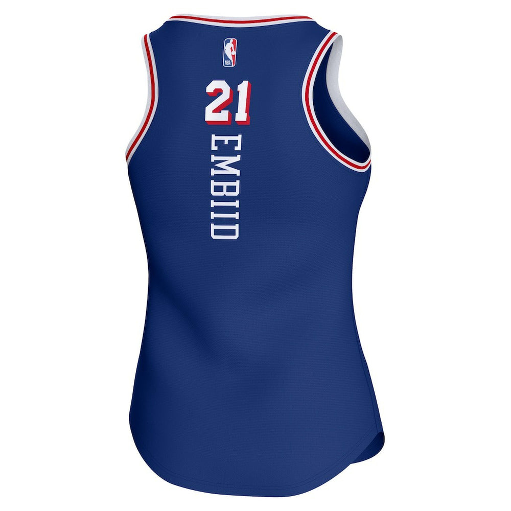 Joel Embiid Philadelphia 76ers Women's Fast Break Player Jersey - Icon Edition - Royal