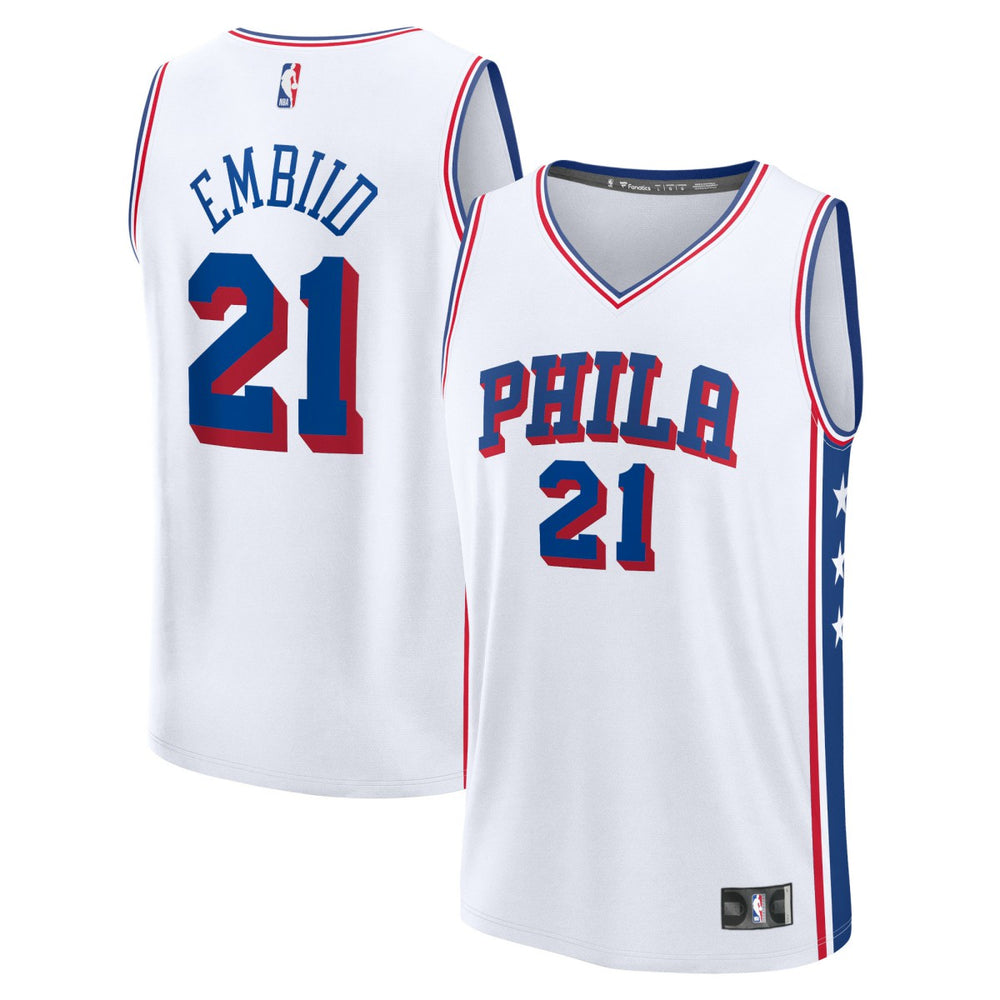 Joel Embiid Philadelphia 76ers Fast Break Replica Jersey - Association Edition - White
