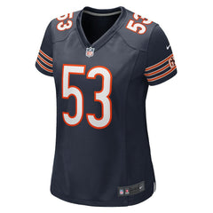 TJ Edwards Chicago Bears Women's Game Player Jersey - Navy