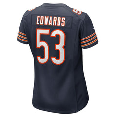 TJ Edwards Chicago Bears Women's Game Player Jersey - Navy
