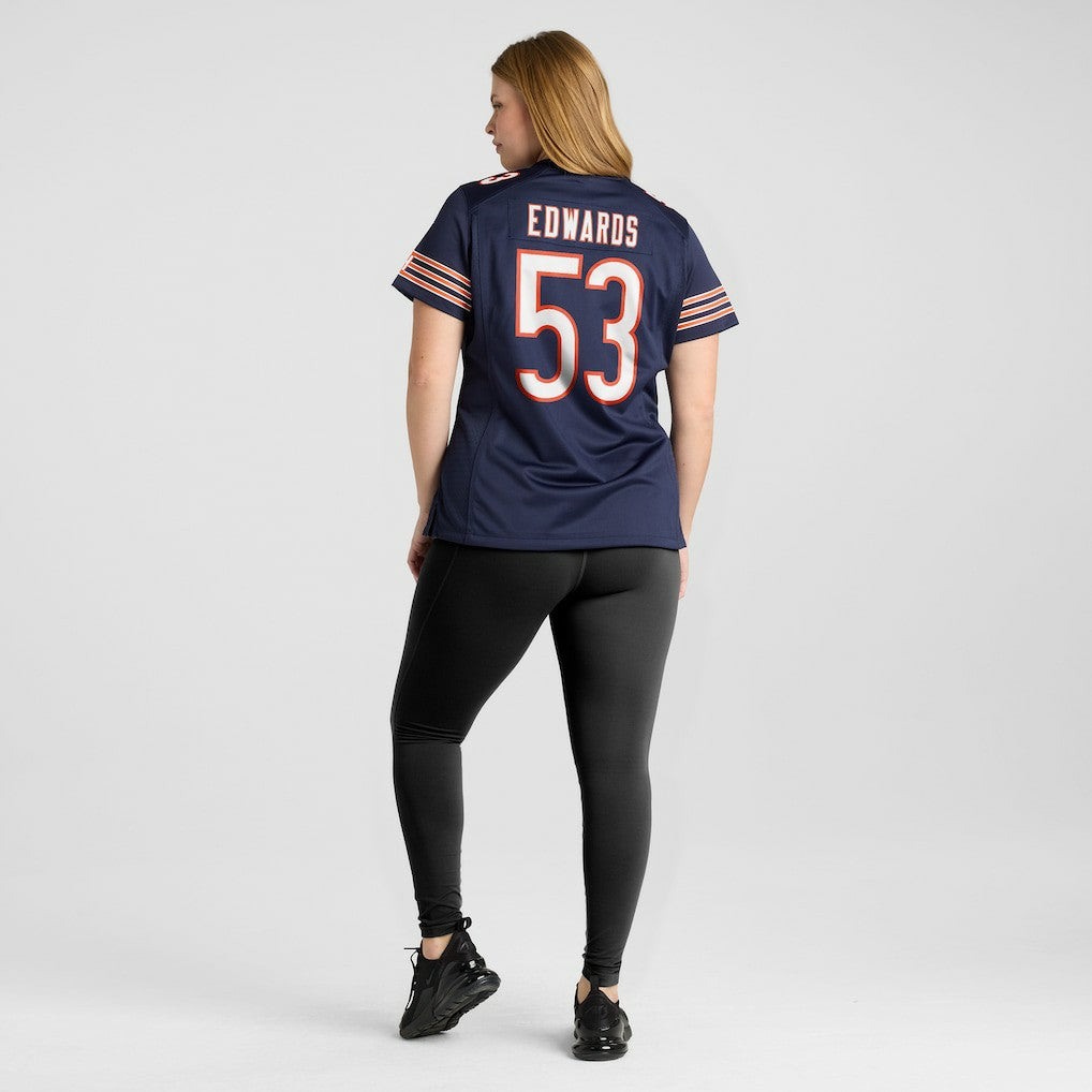 TJ Edwards Chicago Bears Women's Game Player Jersey - Navy