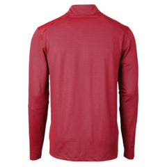 Cincinnati Reds Cutter & Buck Americana Logo Big & Tall Virtue Eco Pique Recycled Quarter-Zip Pullover Top Red