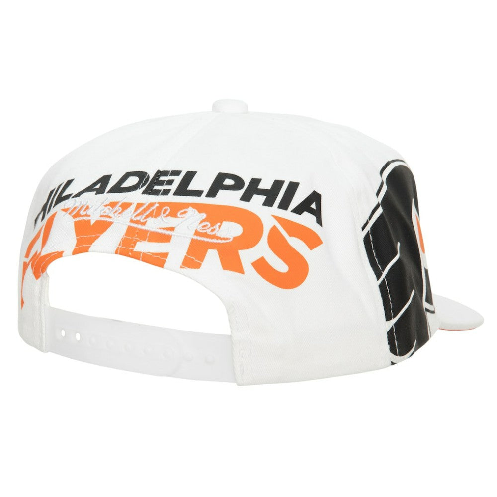 Philadelphia Flyers Mitchell & Ness In Your Face Deadstock Snapback Hat White