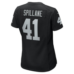 Robert Spillane Las Vegas Raiders Women's Game Player Jersey - Black