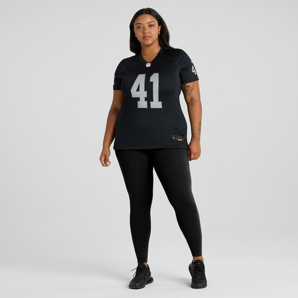 Robert Spillane Las Vegas Raiders Women's Game Player Jersey - Black
