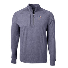 Pittsburgh Pirates Cutter & Buck Americana Logo Adapt Eco Knit Stretch Recycled Quarter-Zip Pullover Top Heather Navy