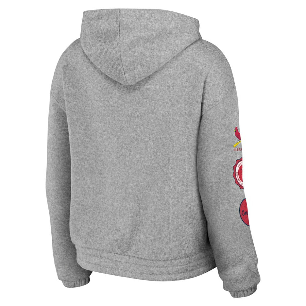 St. Louis Cardinals WEAR by Erin Andrews Women's Full-Zip Hoodie Gray