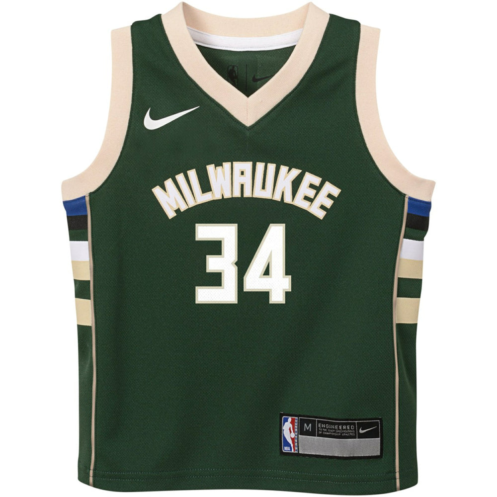 Giannis Antetokounmpo Milwaukee Bucks Preschool Swingman Player Jersey - Icon Edition - Hunter Green