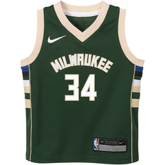 Giannis Antetokounmpo Milwaukee Bucks Preschool Swingman Player Jersey - Icon Edition - Hunter Green