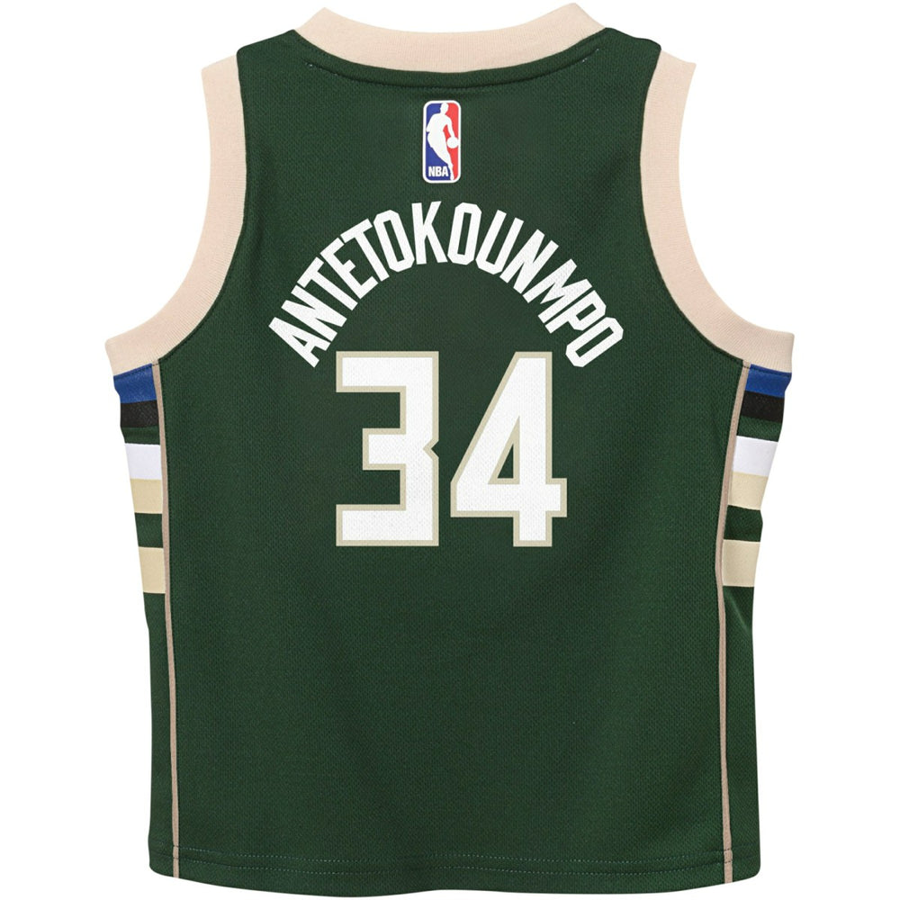 Giannis Antetokounmpo Milwaukee Bucks Preschool Swingman Player Jersey - Icon Edition - Hunter Green