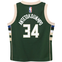 Giannis Antetokounmpo Milwaukee Bucks Preschool Swingman Player Jersey - Icon Edition - Hunter Green