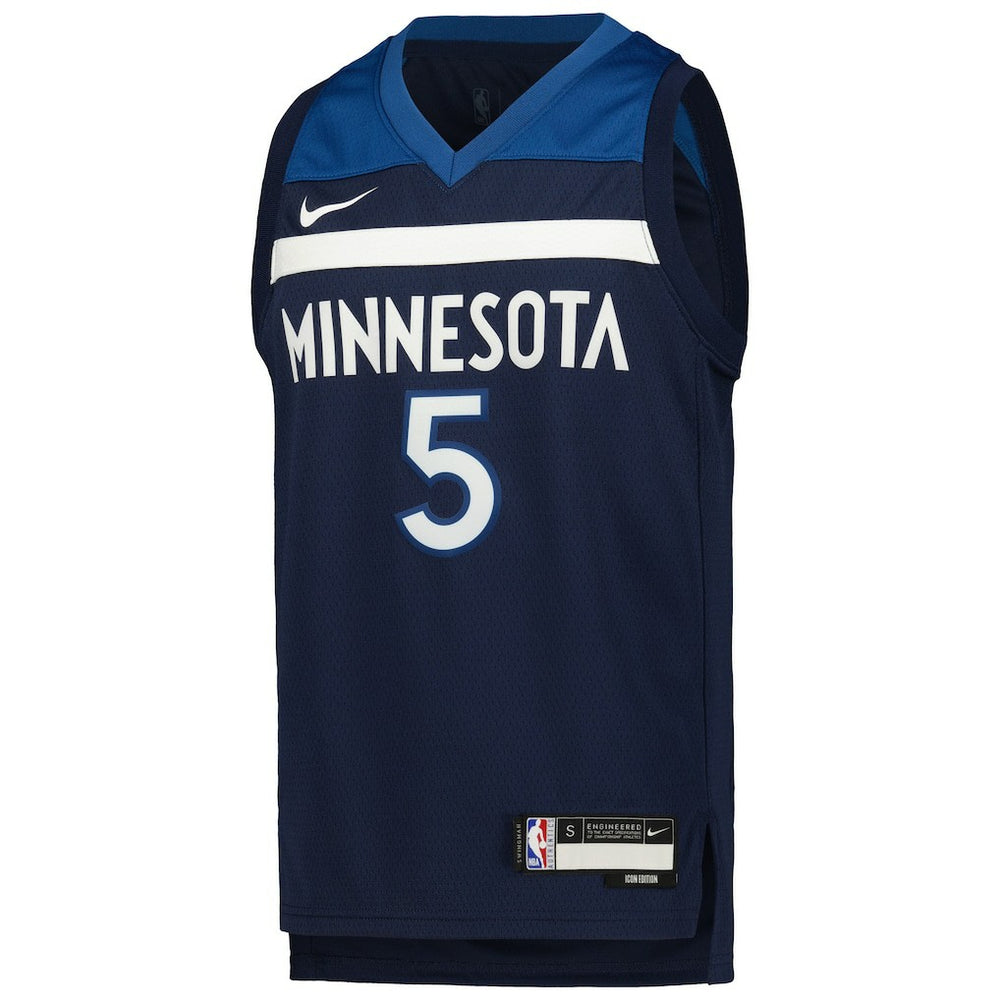 Anthony Edwards Minnesota Timberwolves Youth Swingman Jersey - Icon Edition - Navy