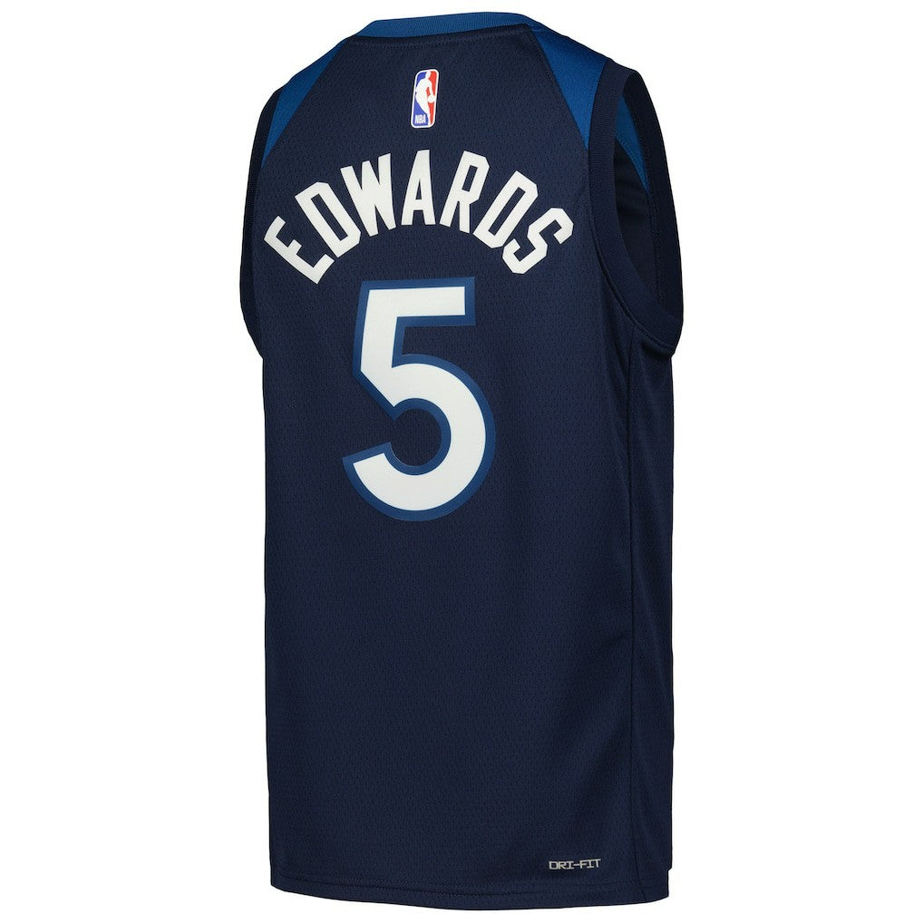 Anthony Edwards Minnesota Timberwolves Youth Swingman Jersey - Icon Edition - Navy