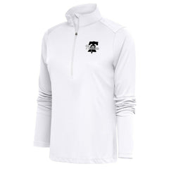 Philadelphia Phillies Antigua Women's Brushed Metallic Tribute Half-Zip Pullover Top White