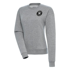 Houston Astros Antigua Women's Brushed Metallic Victory Pullover Sweatshirt Heather Gray