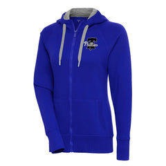 Philadelphia Phillies Antigua Women's Brushed Metallic Victory Full-Zip Hoodie Royal