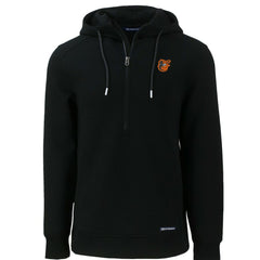 Baltimore Orioles Cutter & Buck Roam Eco Half-Zip Recycled Pullover Hoodie Black
