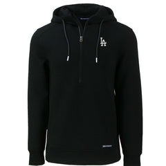 Los Angeles Dodgers Cutter & Buck Roam Eco Half-Zip Recycled Pullover Hoodie Black
