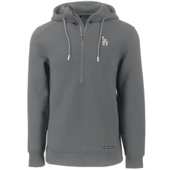 Los Angeles Dodgers Cutter & Buck Roam Eco Half-Zip Recycled Pullover Hoodie Gray