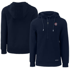 Chicago Cubs Cutter & Buck Roam Eco Half-Zip Recycled Pullover Hoodie Navy