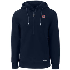 Chicago Cubs Cutter & Buck Roam Eco Half-Zip Recycled Pullover Hoodie Navy