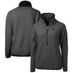 Colorado Rockies Cutter & Buck Women's Roam Cascade Eco Sherpa Fleece Half-Zip Pullover Jacket Gray