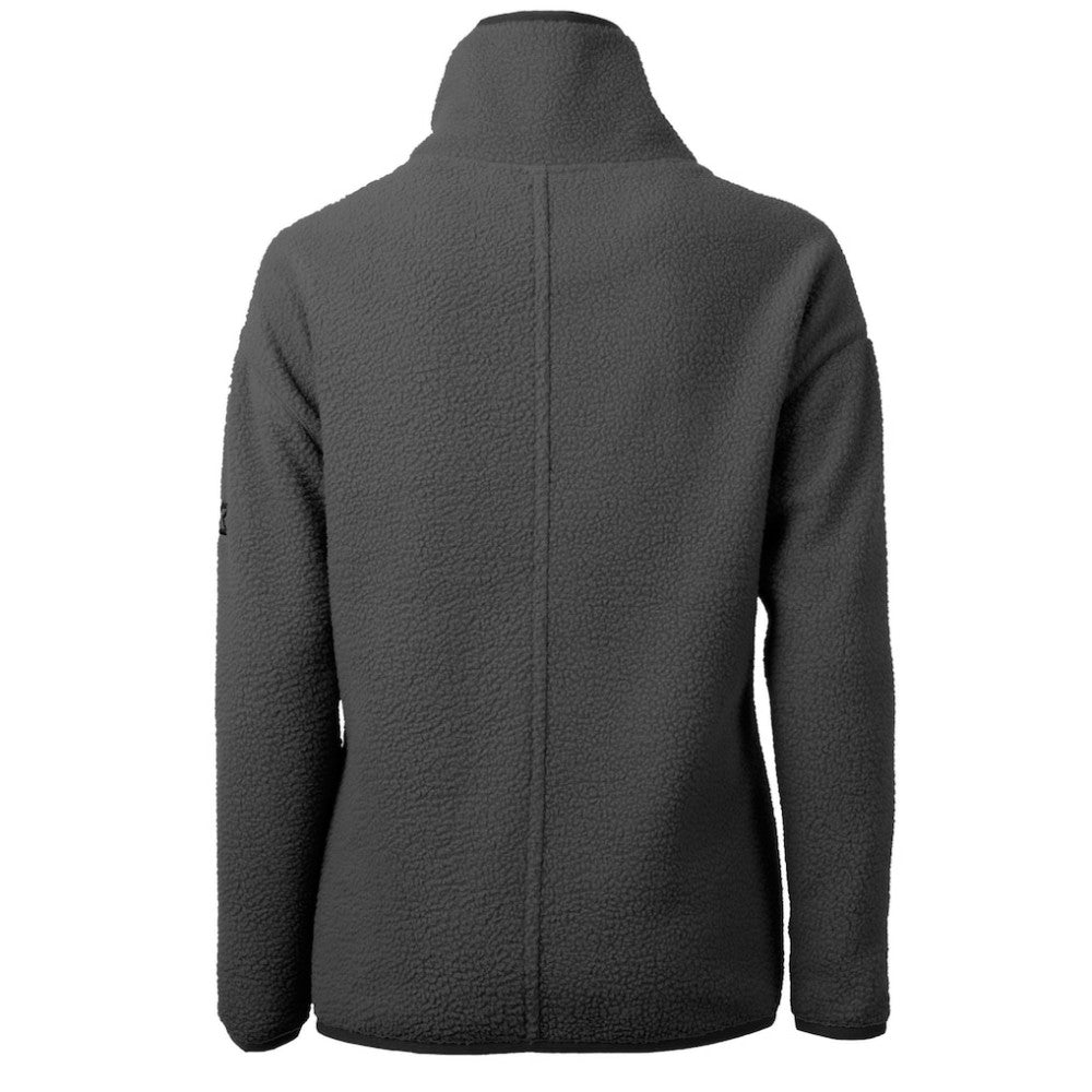 Colorado Rockies Cutter & Buck Women's Roam Cascade Eco Sherpa Fleece Half-Zip Pullover Jacket Gray