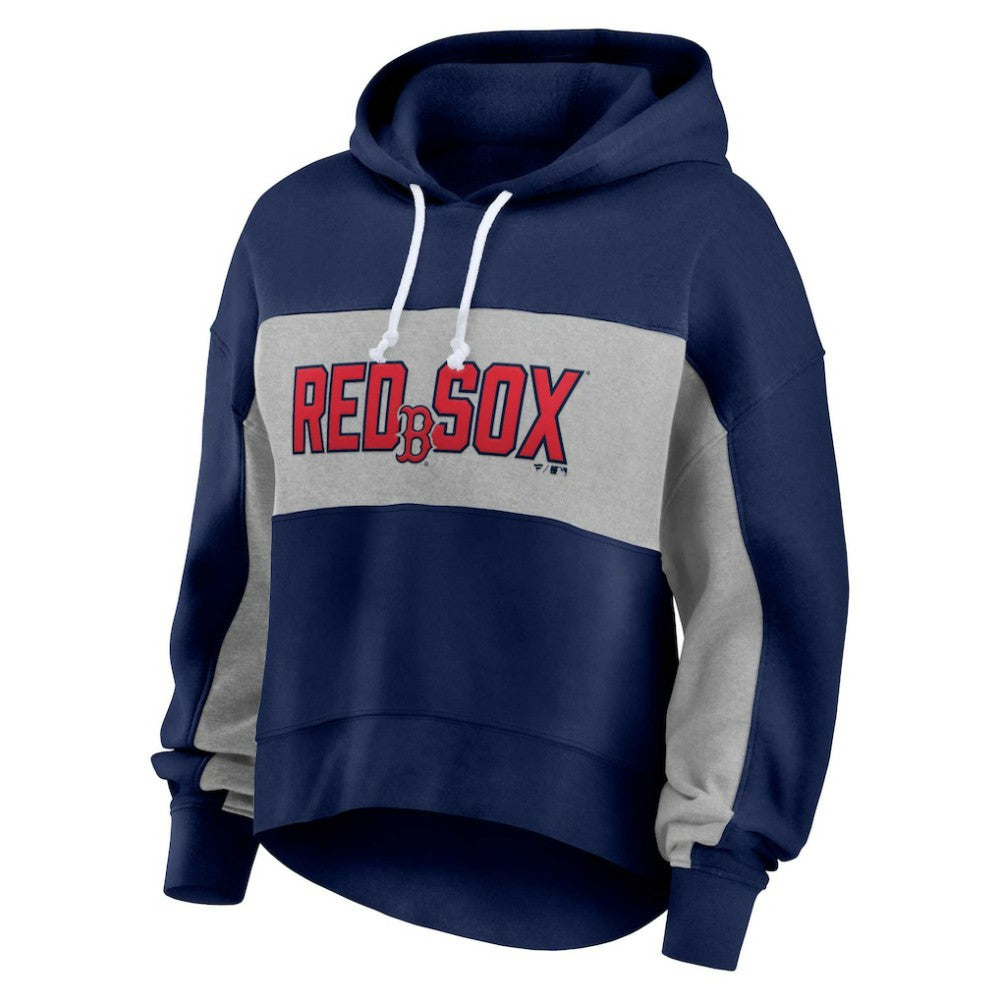 Boston Red Sox Profile Women's Plus Size Pullover Hoodie Navy