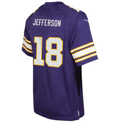 Justin Jefferson Minnesota Vikings Youth Game Jersey - Purple