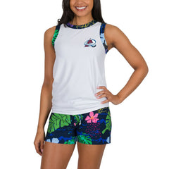 Colorado Avalanche Concepts Sport Women's Roamer Knit Tank Top & Shorts Set White