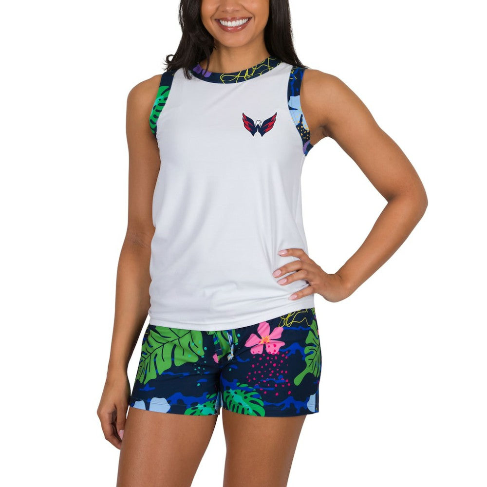 Washington Capitals Concepts Sport Women's Roamer Knit Tank Top & Shorts Set White